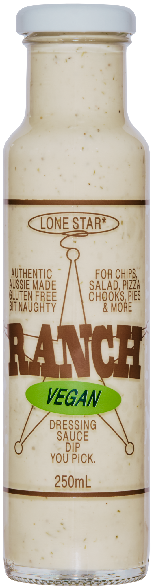 Bottle of Lone Star Ranch Vegan dressing.